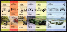 Nevis 1986 Automobiles 6th series unmounted mint.