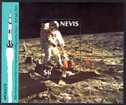 Nevis 1989 Moon Landing souvenir sheet unmounted mint.