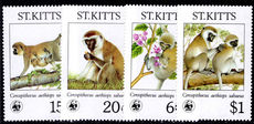 St Kitts 1986 Green Monkey unmounted mint.