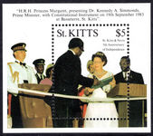 St Kitts 1988 Independence Anniversary souvenir sheet unmounted mint.