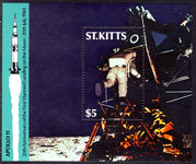 St Kitts 1989 Moon Landing souvenir sheet unmounted mint.