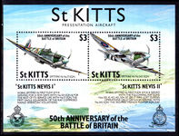 St Kitts 1990 Battle of Britain souvenir sheet unmounted mint.