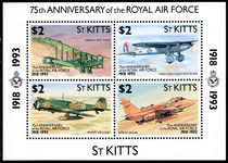 St Kitts 1993 Royal Airforce souvenir sheet unmounted mint.