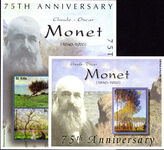 St Kitts 2001Claude-Oscar Monet souvenir sheet set and sheetlet unmounted mint.