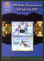 St Kitts 2002 Winter Olympics souvenir sheet unmounted mint.