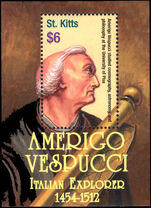 St Kitts 2002 Vespucci souvenir sheet unmounted mint.