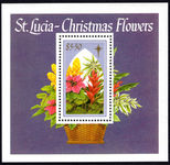St Lucia 1988 Christmas Flowers souvenir sheet unmounted mint.