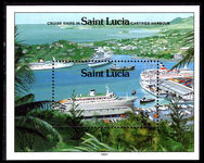 St Lucia 1991 Cruise Ships souvenir sheet unmounted mint.