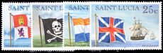 St Lucia 2000 Flags and Ships 2000 imprint set unmounted mint.