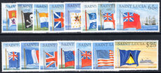 St Lucia 1996 Flags and Ships 1996 imprint set unmounted mint.