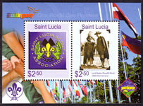St Lucia 2007 Scouting souvenir sheet unmounted mint.