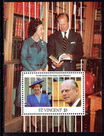 St Vincent 1991 Queen Elizabeths 65th Birthday souvenir sheet unmounted mint.