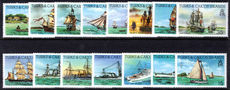 Turks & Caicos Islands 1983-85 Ships perf 14 set unmounted mint.