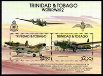 Trinidad & Tobago 1991 Anniversary of WW2 souvenir sheet unmounted mint.