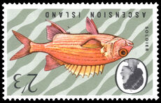 Ascension 1970 2s3d Squirrelfish wmk to right of CA unmounted mint.