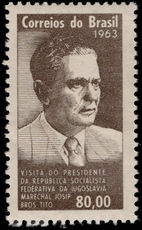 Brazil 1963 Pres. Tito unmounted mint.