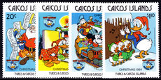Caicos Islands 1984 Christmas. Walt Disney Cartoon Characters (less 75c) unmounted mint.
