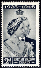 Solomon Islands 1949 2d Royal Silver Wedding Handkerchief flaw unmounted mint.