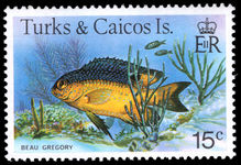 Turks & Caicos Islands 1978-83 15c Beau Gregory no imprint unmounted mint.