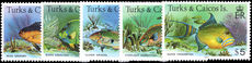 Turks & Caicos Islands 1981 Fish 1983 imprint values set unmounted mint.