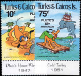 Turks & Caicos Islands 1981 Pluto (different labels) unmounted mint.