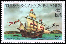 Turks & Caicos Islands 1983-85 5c Santa Maria perf 14 unmounted mint.