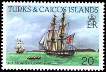 Turks & Caicos Islands 1983-85 20c US Privateer perf 14 unmounted mint.
