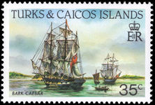 Turks & Caicos Islands 1983-85 35c Bark Caesar perf 14 unmounted mint.