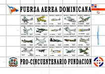 Dominican Republic 1995 50th Anniversary of Dominican Air Force sheetlet (folded) unmounted mint.