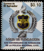 El Salvador 2017 25 years of National and Civil Police unmounted mint.