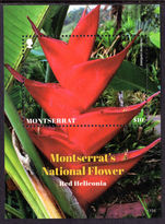 Montserrat 2017 Heliconia souvenir sheet unmounted mint.