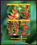 Montserrat 2017 Heliconia sheetlet unmounted mint.