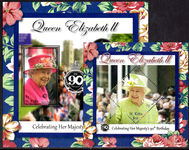 St Kitts 2017 90th birthday of Queen Elizabeth II souvenir sheet set unmounted mint.