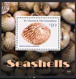 St Vincent 2016 Mollusc Shells souvenir sheet unmounted mint.