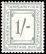 Kenya and Uganda 1935-60 1s grey postage due lightly mounted mint.