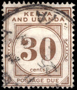 Kenya and Uganda 1928-33 30c brown postage due fine used.