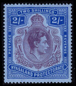 Nyasaland 1938-44 2s purple and blue on blue lightly mounted mint.