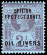 Oil Rivers 1892-94 2½d purple on blue lightly mounted mint.