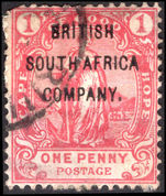 Rhodesia 1896 1d rose-red fine used