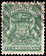 Rhodesia 1892-93 10s deep green