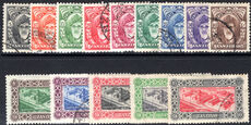 Zanzibar 1952-55 set fine used (15c and 1s lightly mounted mint).