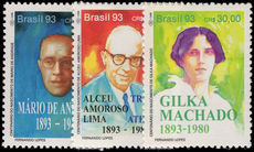 Brazil 1993 Writers Birth Centenaries unmounted mint.