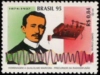 Brazil 1995 Marconi unmounted mint.