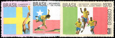 Brazil 1970 Brazil's Third Victory in World Cup Football Championships unmounted mint.