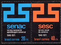 Brazil 1971 25th Anniversaries of SENAC unmounted mint.