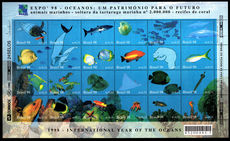 Brazil 1998 International Year of the Ocean sheetlet unmounted mint.