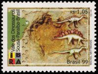 Brazil 1999 Valley of the Dinosaurs unmounted mint.