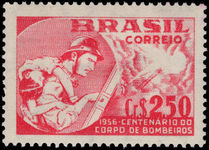 Brazil 1956 Firemans Corp lightly mounted mint.