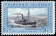 Falkland Islands 1933 1½d Whale-catcher unmounted mint.