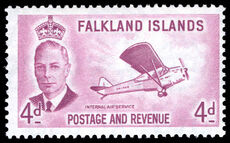 Falkland Islands 1952 4d reddish-purple unmounted mint.
